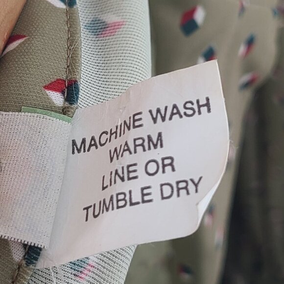 VINTAGE 1975S/1980S NOVELTY PRINT DRESS single stitch Union Made Half Button - Picture 5 of 7